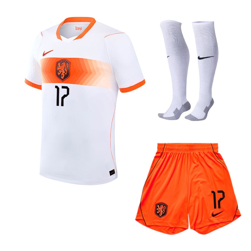 Noa Lang 17 Netherlands 2026 Away Men Kit Set – White