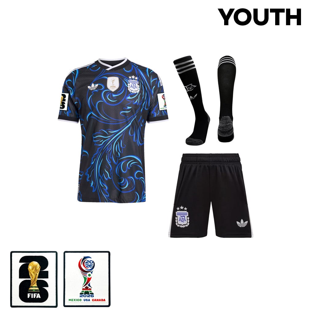 Argentina 2026 YOUTH Away Kit Set – Black