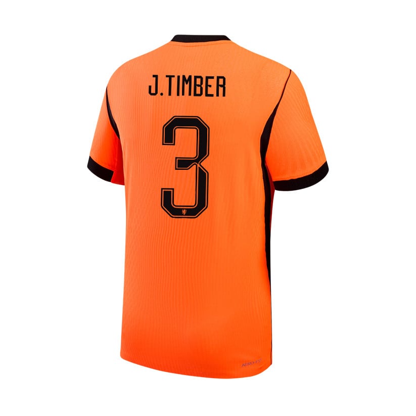 Jurriën Timber 3 Netherlands 2026 Home Men Jersey & Shorts Set – Orange