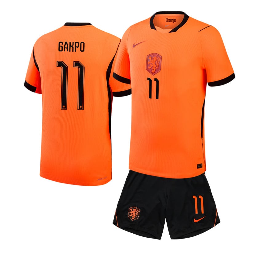 Cody Gakpo 11 Netherlands 2026 Home Men Jersey & Shorts Set – Orange
