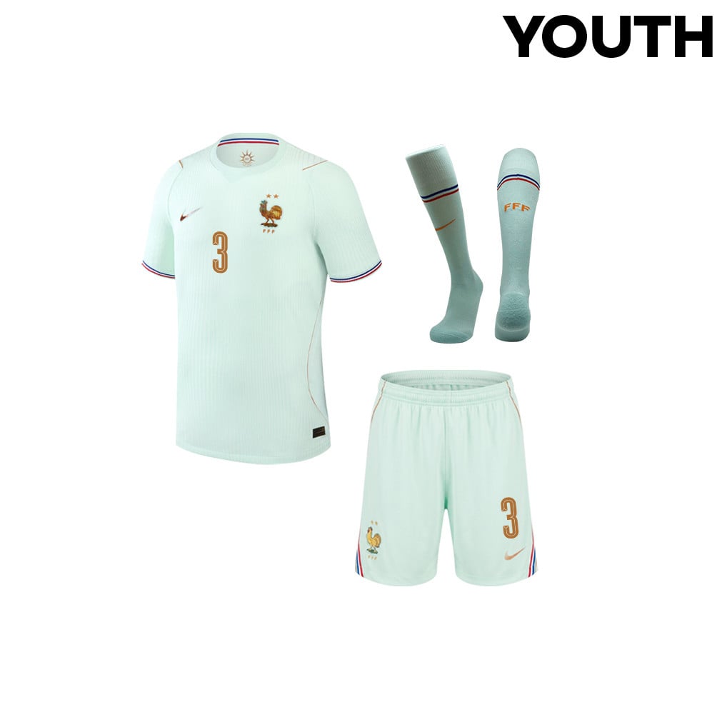 Lucas Digne 3 France 2026 YOUTH Away Kit Set – Green