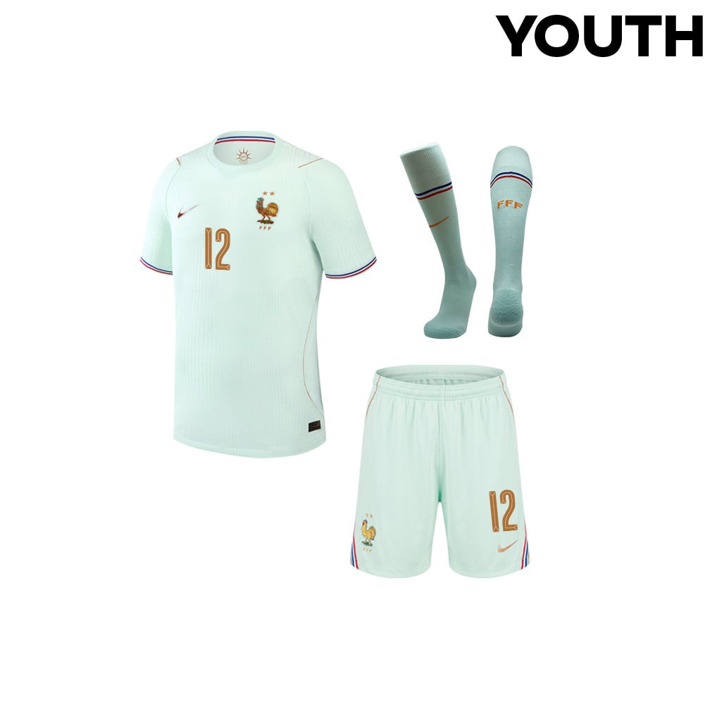 Maghnes Akliouche 12 France 2026 YOUTH Away Kit Set – Green