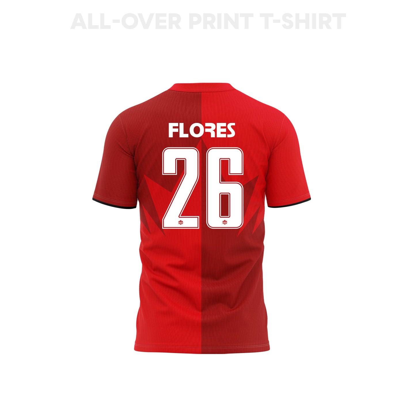 Marcelo Flores 26 Youth Canada 2026 Home 3D T-shirt Fully Printed – Red