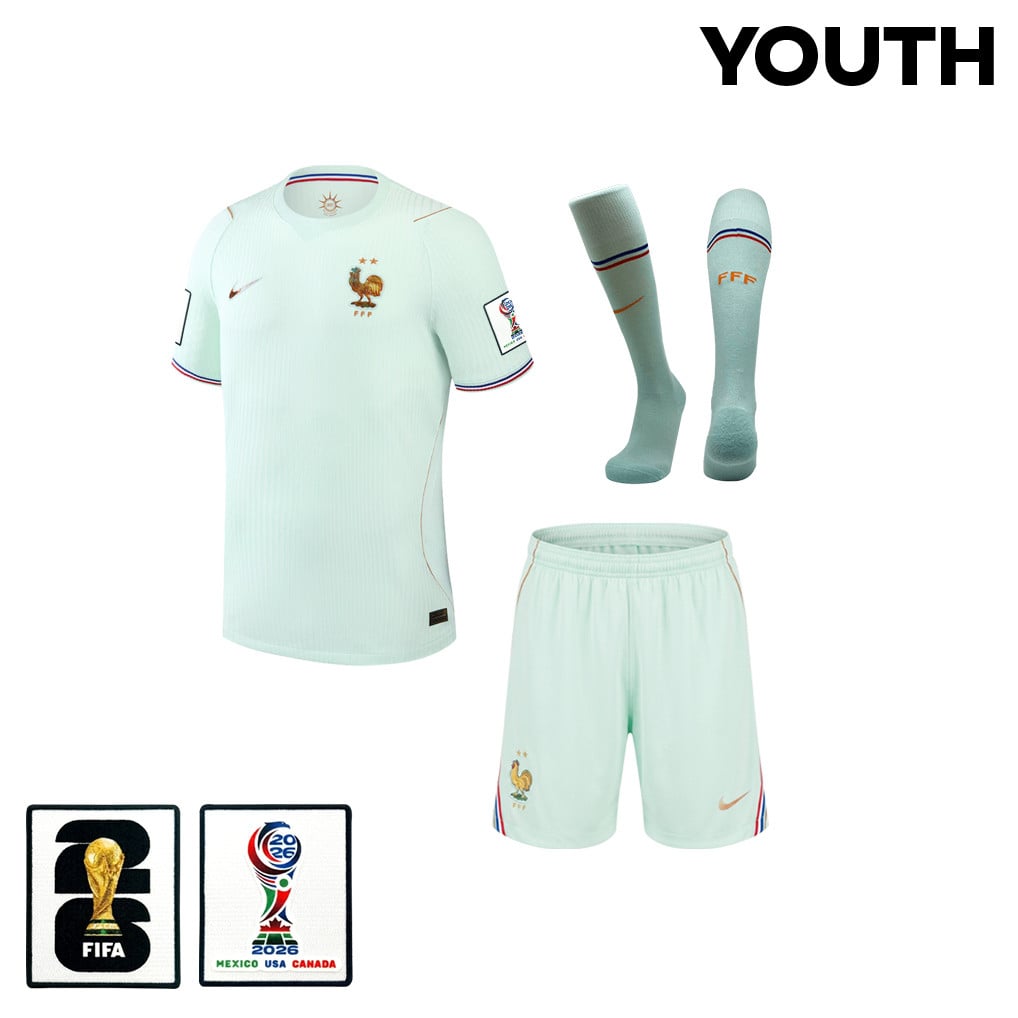 France 2026 YOUTH Away Kit Set – Green