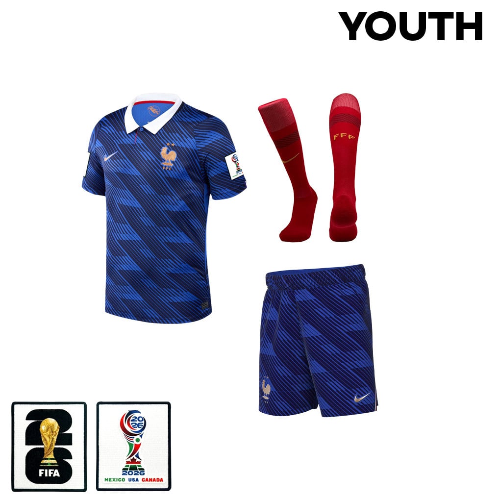 France 2026 YOUTH Home Kit Set – Blue