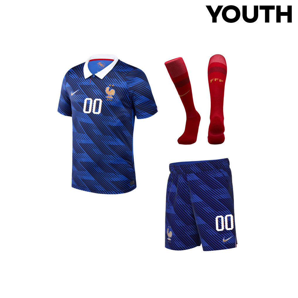 France 2026 YOUTH Home Kit Set – Personalized - Blue