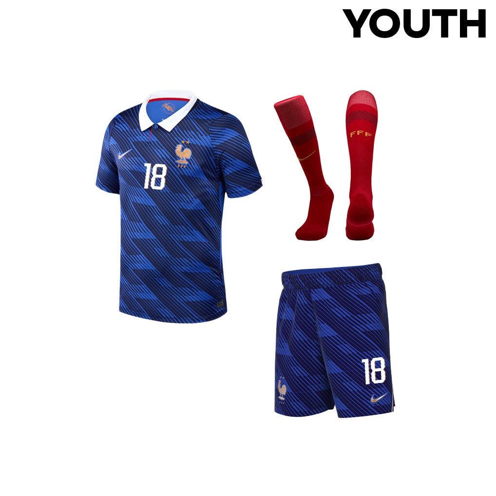 Warren Zaïre-Emery 18 France 2026 YOUTH Home Kit Set – Blue