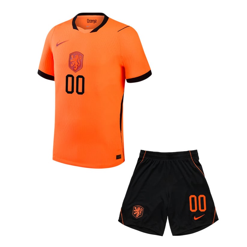 Netherlands 2026 YOUTH Home Jersey & Shorts Set - Personalized - Orange