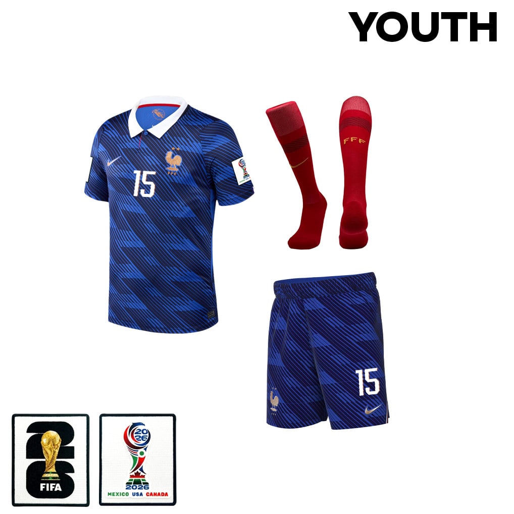 Ibrahima Konaté 15 France 2026 YOUTH Home Kit Set – Blue