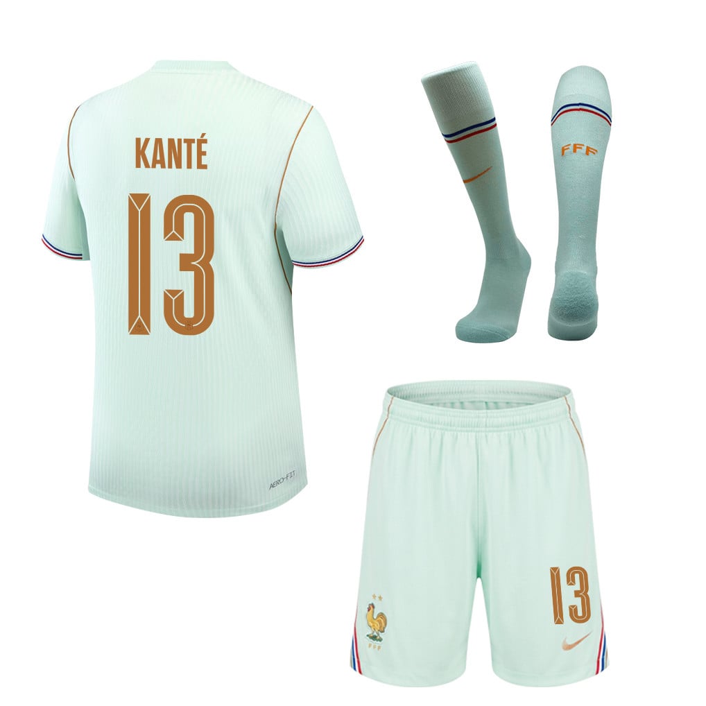 N'Golo Kanté 13 France 2026 Away Men Kit Set – Green