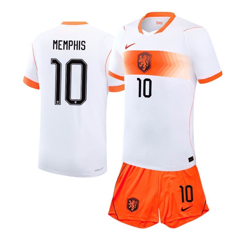 Memphis Depay 10 Netherlands 2026 Away Men Jersey & Shorts Set – White