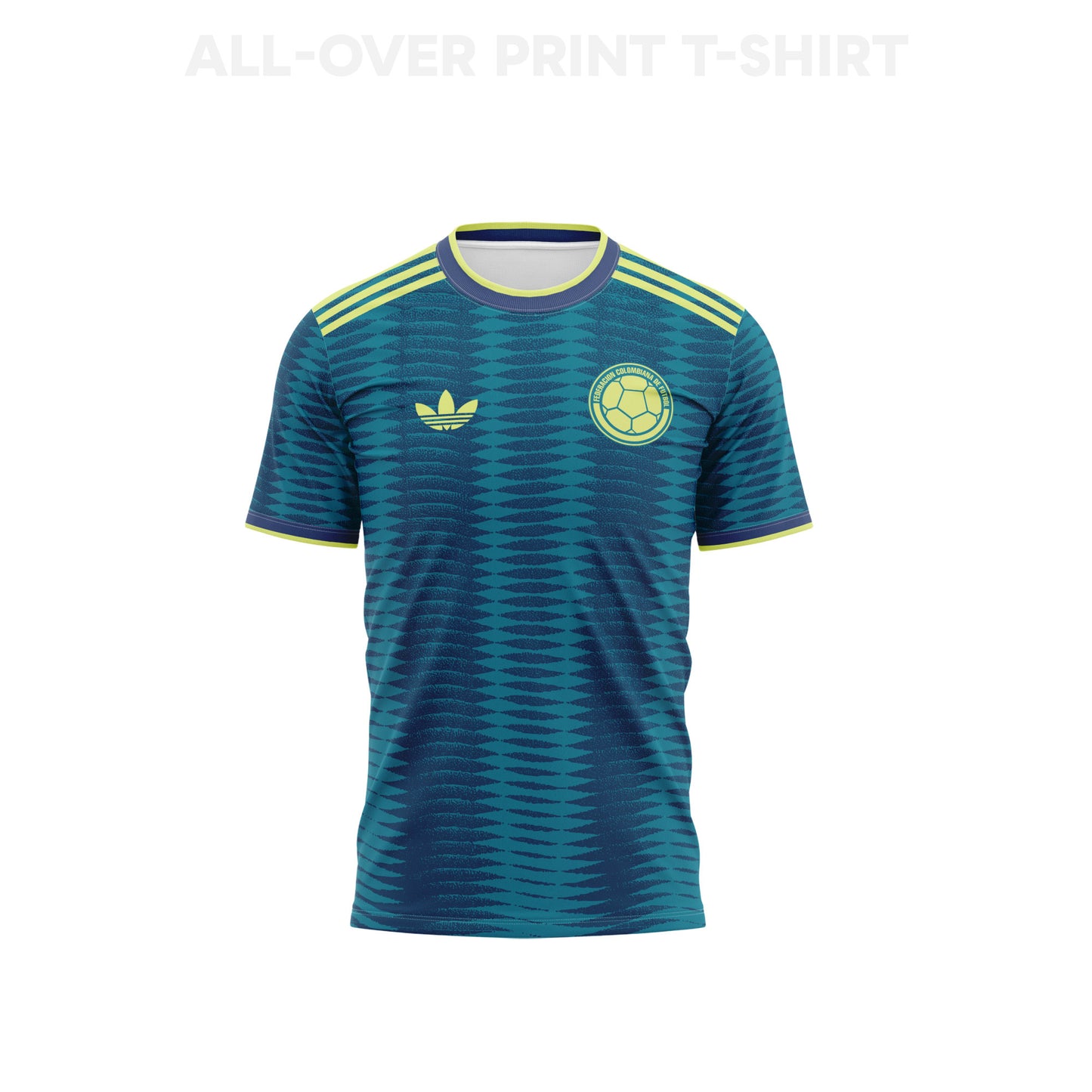 Colombia 2026 Away 3D T-Shirt Fully Printed – Unisex, Turquoise