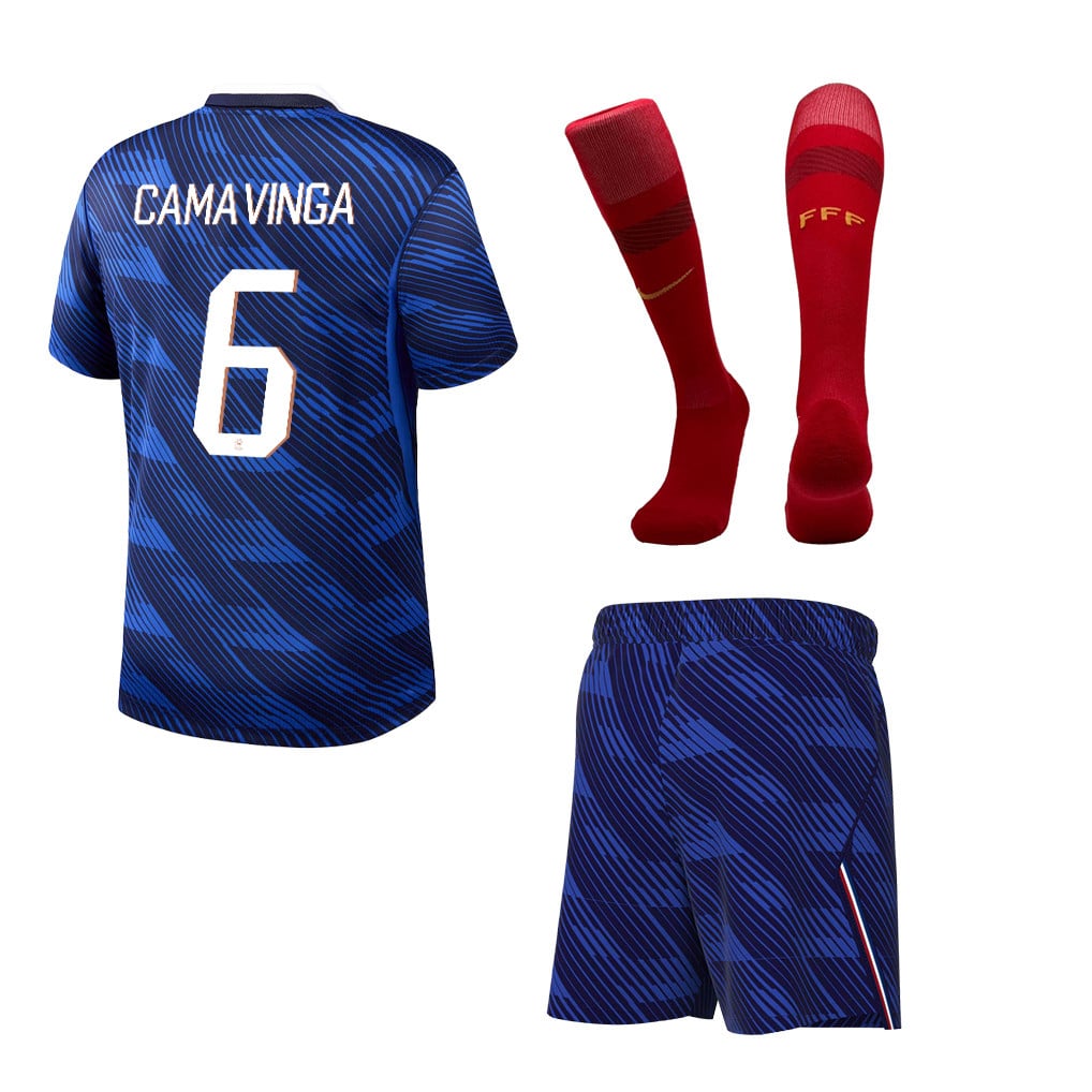 Eduardo Camavinga 6 France 2026 Home Men Kit Set – Blue