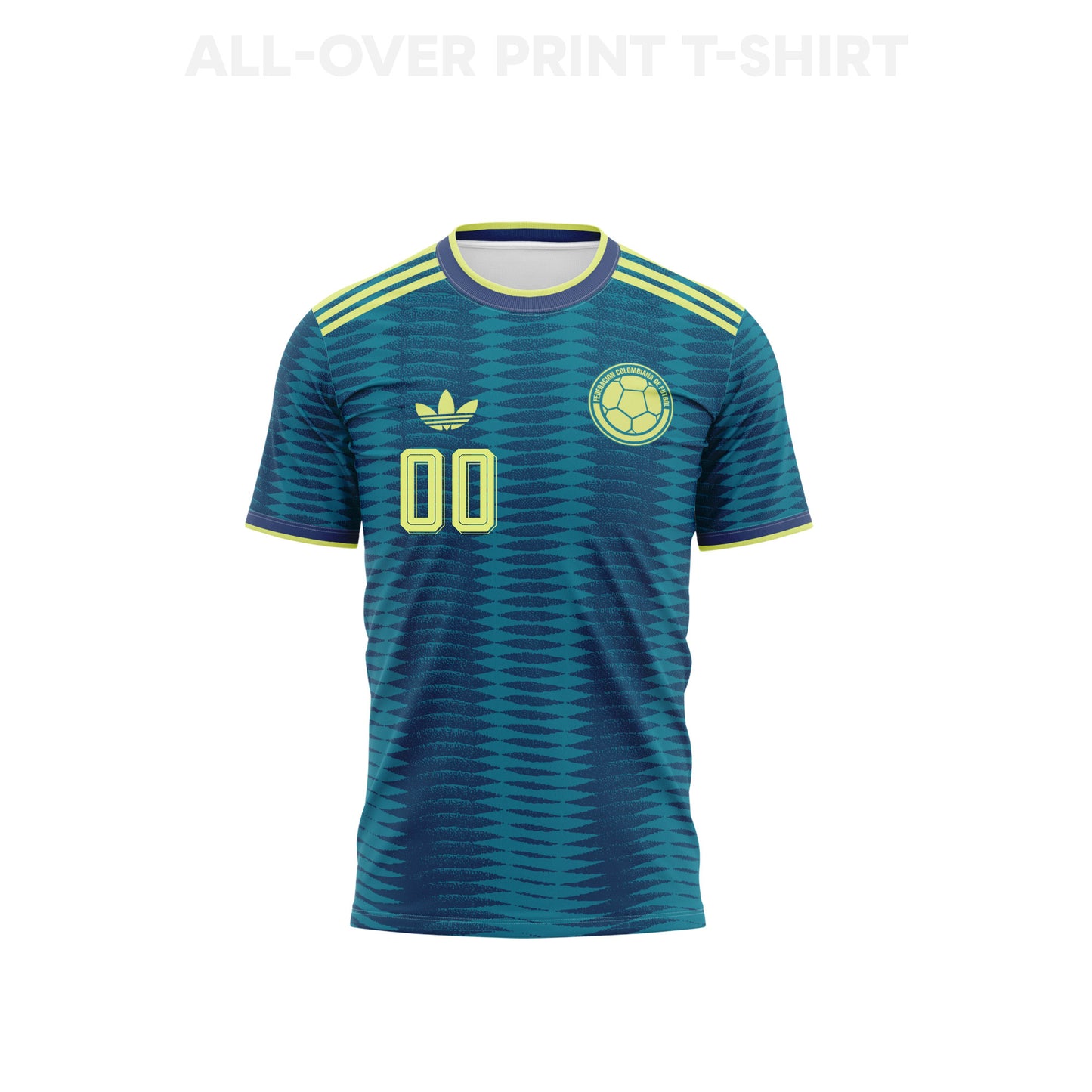 Colombia 2026 Away 3D T-Shirt Fully Printed – Personalized – Unisex, Turquoise