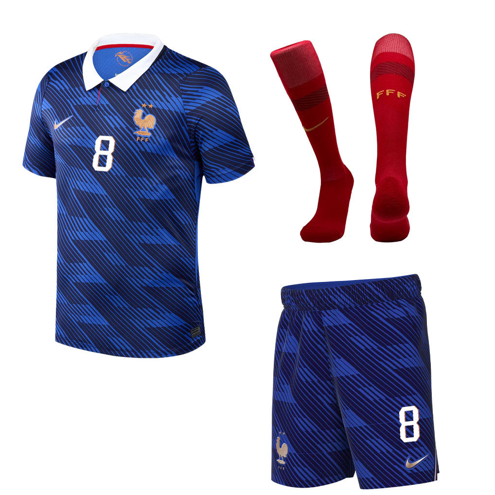 Aurélien Tchouaméni 8 France 2026 Home Men Kit Set – Blue