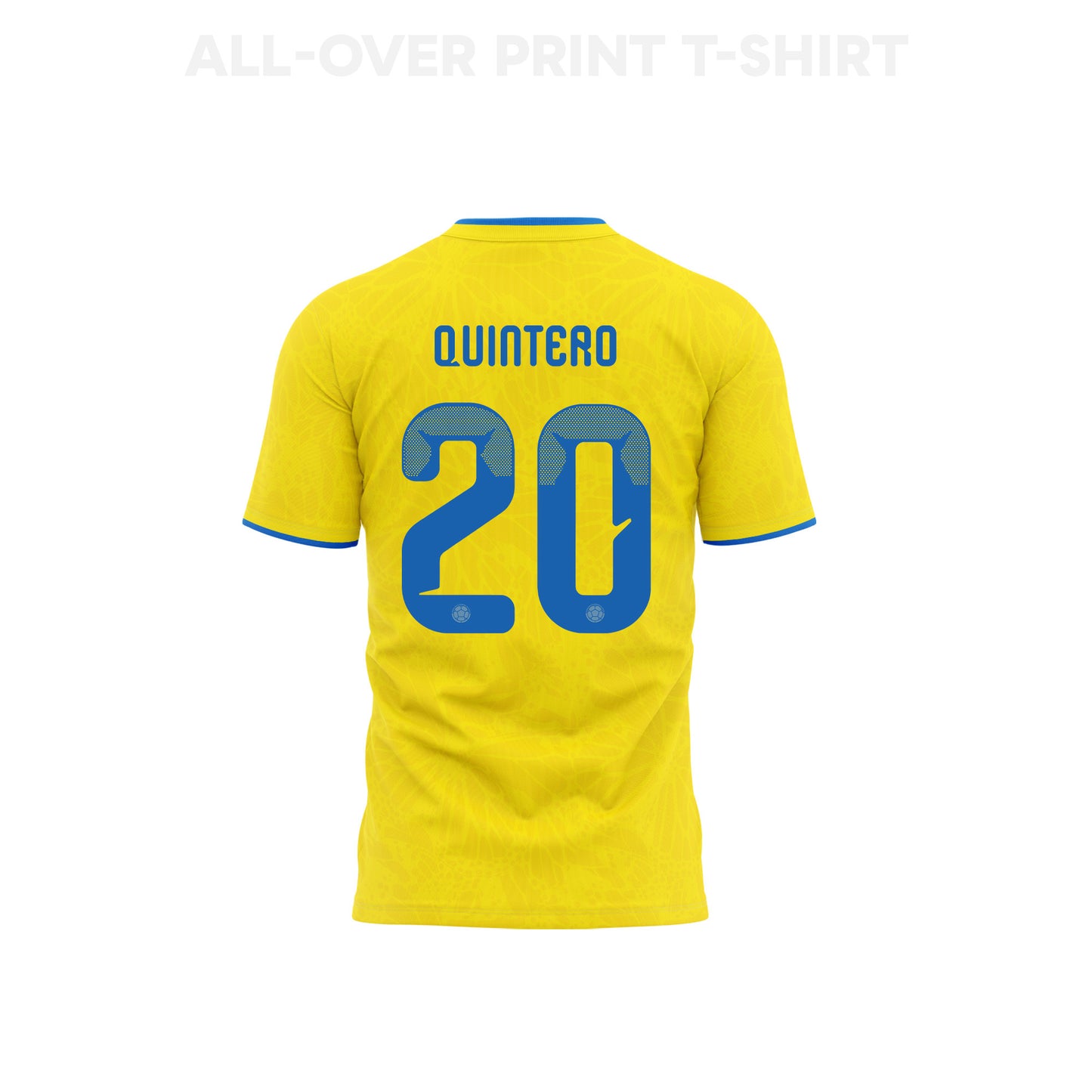 Juan Fernando Quintero 20 Colombia 2026 Home 3D T-Shirt Fully Printed – Unisex, Yellow