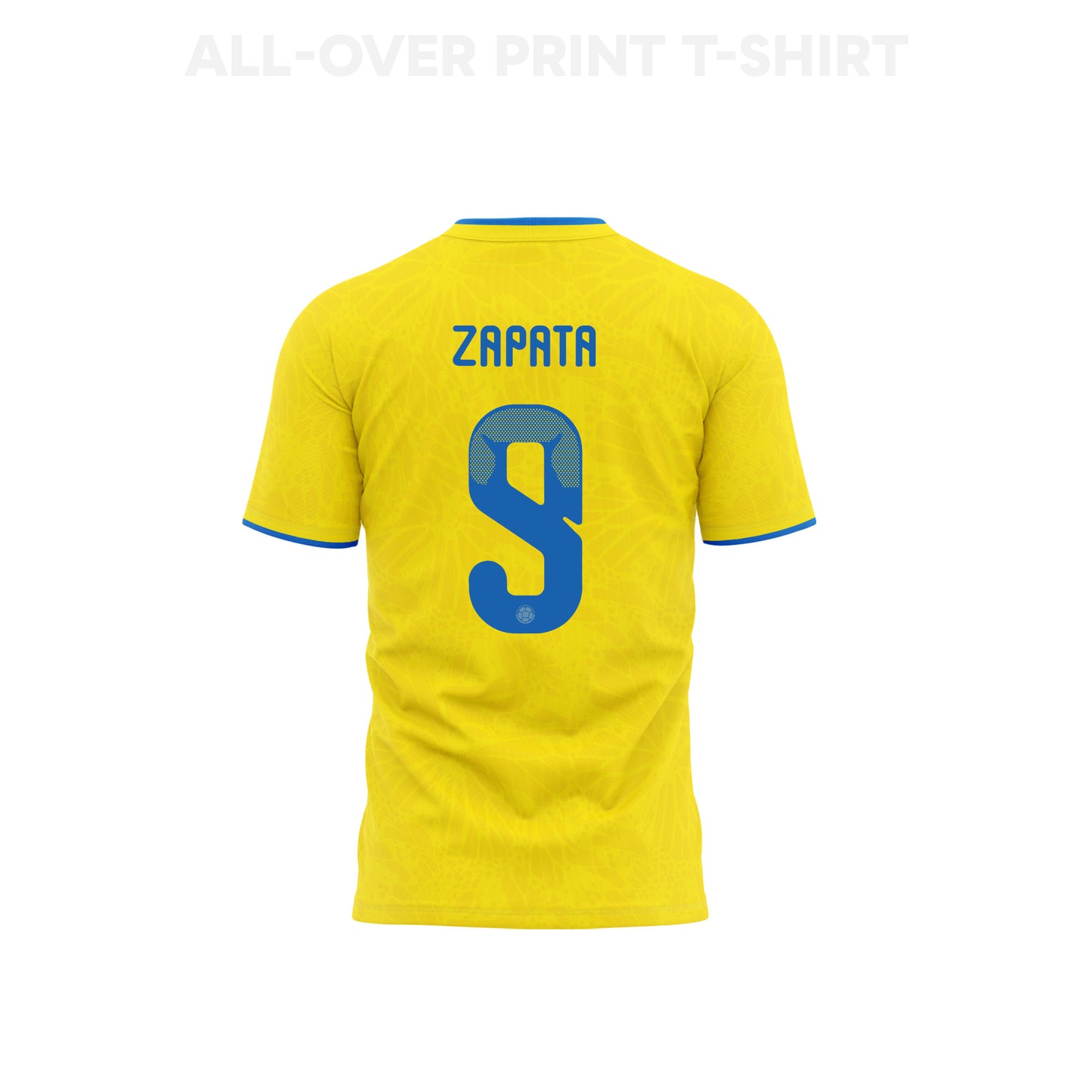 Duván Zapata 9 Colombia 2026 Home 3D T-Shirt Fully Printed – Unisex, Yellow