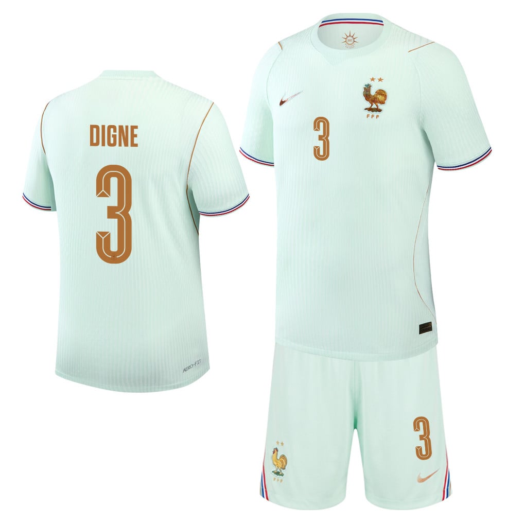 Lucas Digne 3 France 2026 Away Men Jersey & Shorts Set – Green