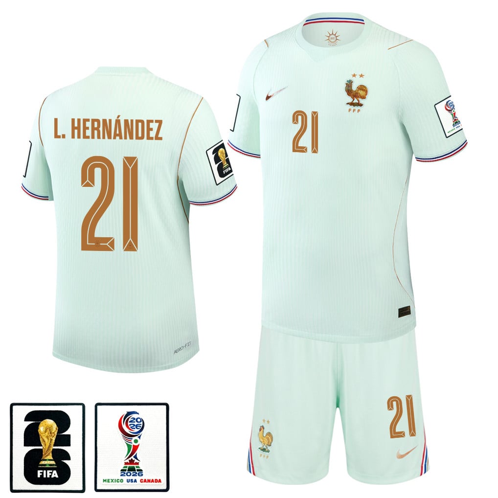 Lucas Hernández 21 France 2026 Away Men Jersey & Shorts Set – Green