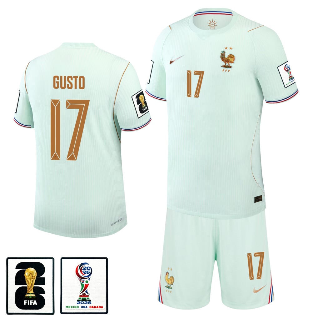 Malo Gusto 17 France 2026 Away Men Jersey & Shorts Set – Green
