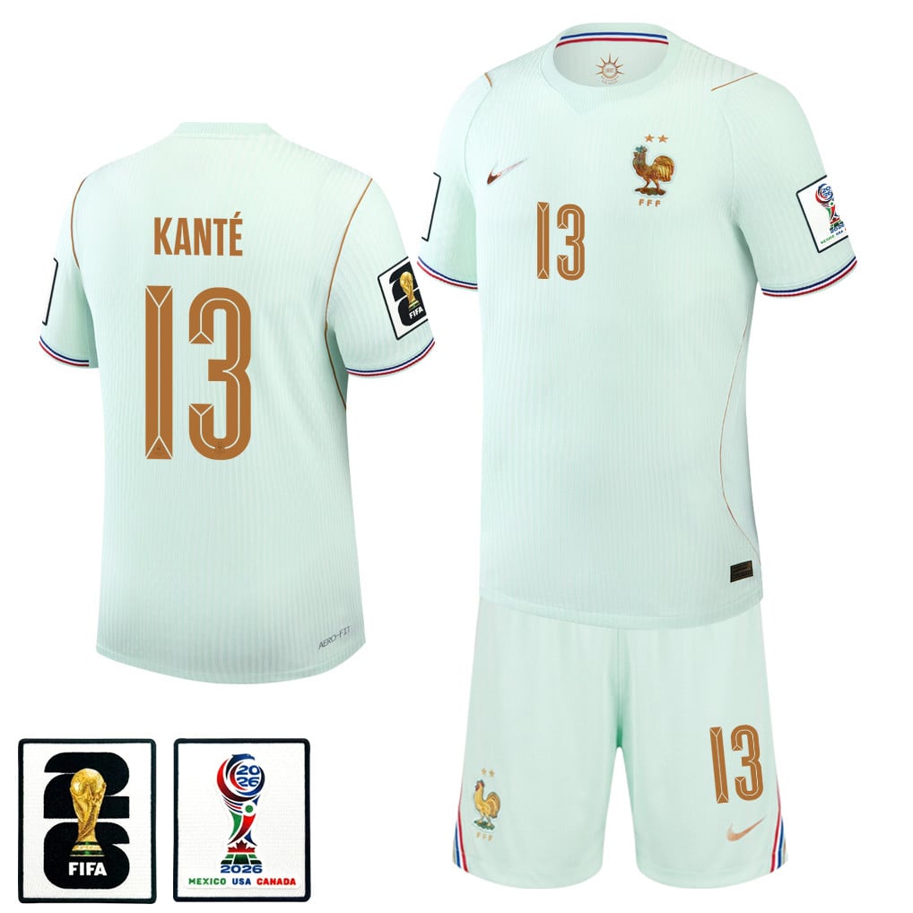 N'Golo Kanté 13 France 2026 Away Men Jersey & Shorts Set – Green