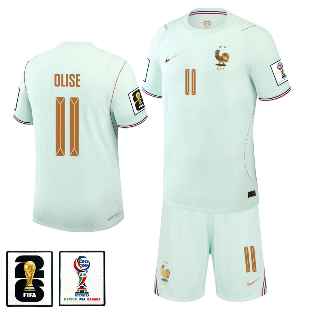 Michael Olise 11 France 2026 Away Men Jersey & Shorts Set – Green