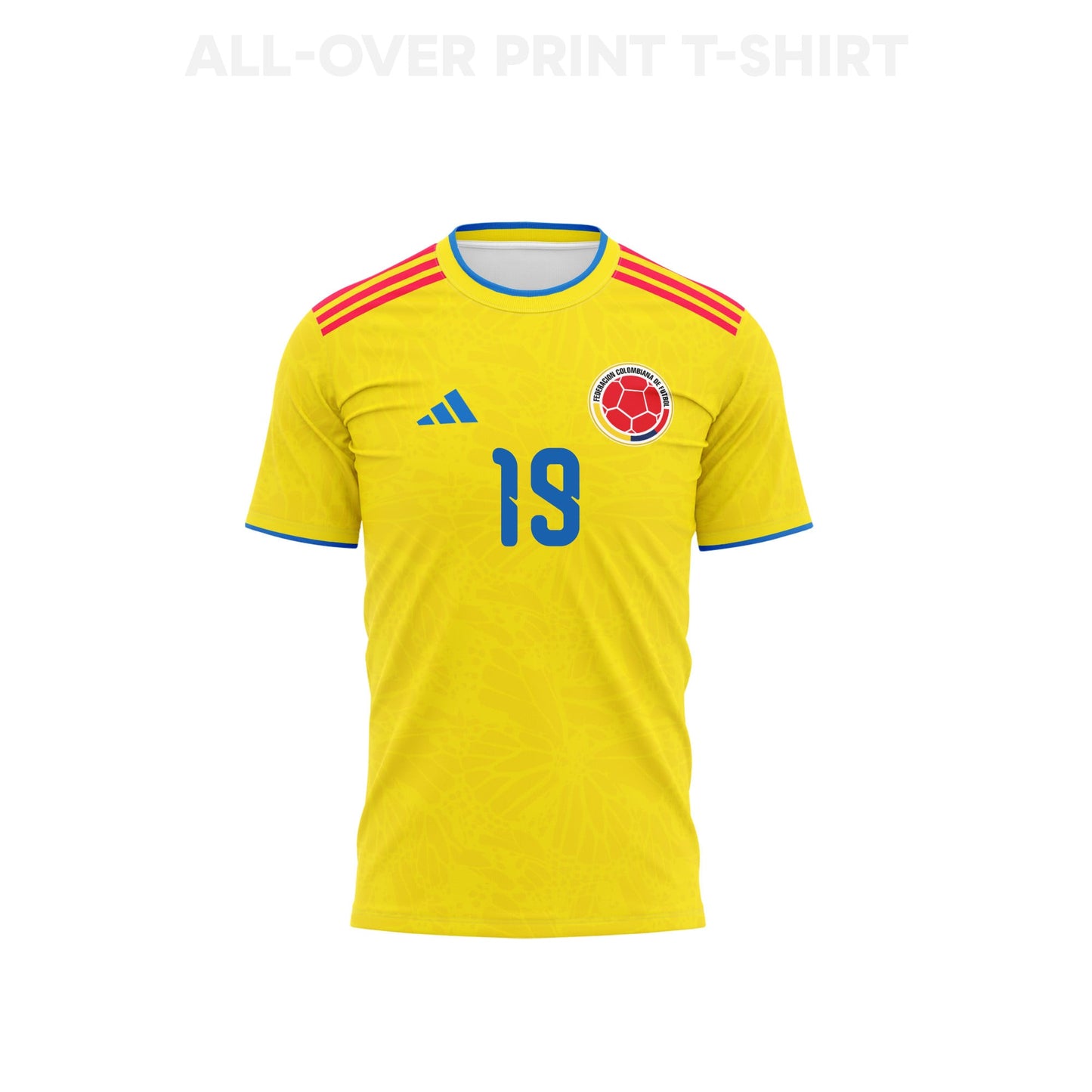 Rafael Borré 19 Colombia 2026 Home 3D T-Shirt Fully Printed – Unisex, Yellow
