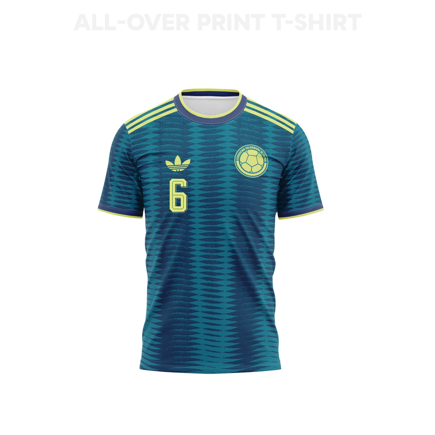 Richard Ríos 6 Youth Colombia 2026 Away 3D T-shirt Fully Printed – Turquoise