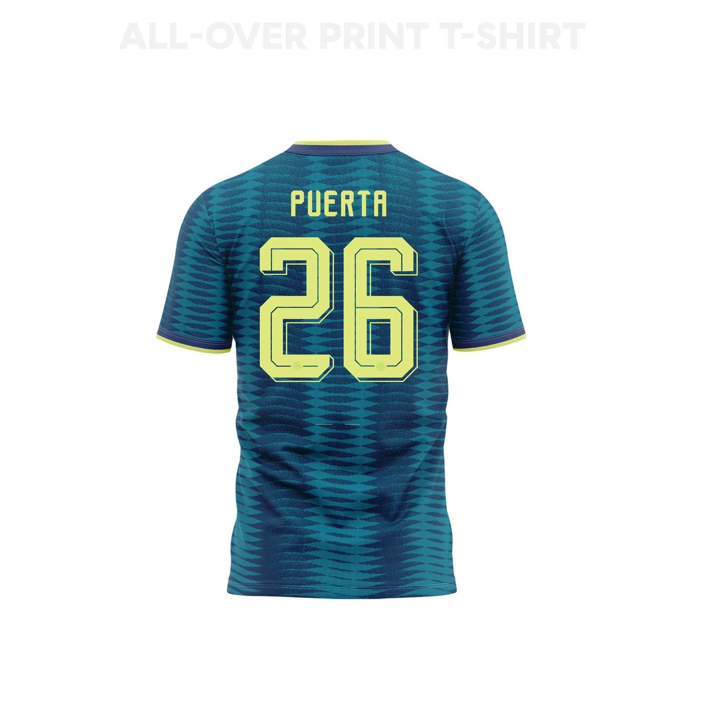 Gustavo Puerta 26 Youth Colombia 2026 Away 3D T-shirt Fully Printed – Turquoise