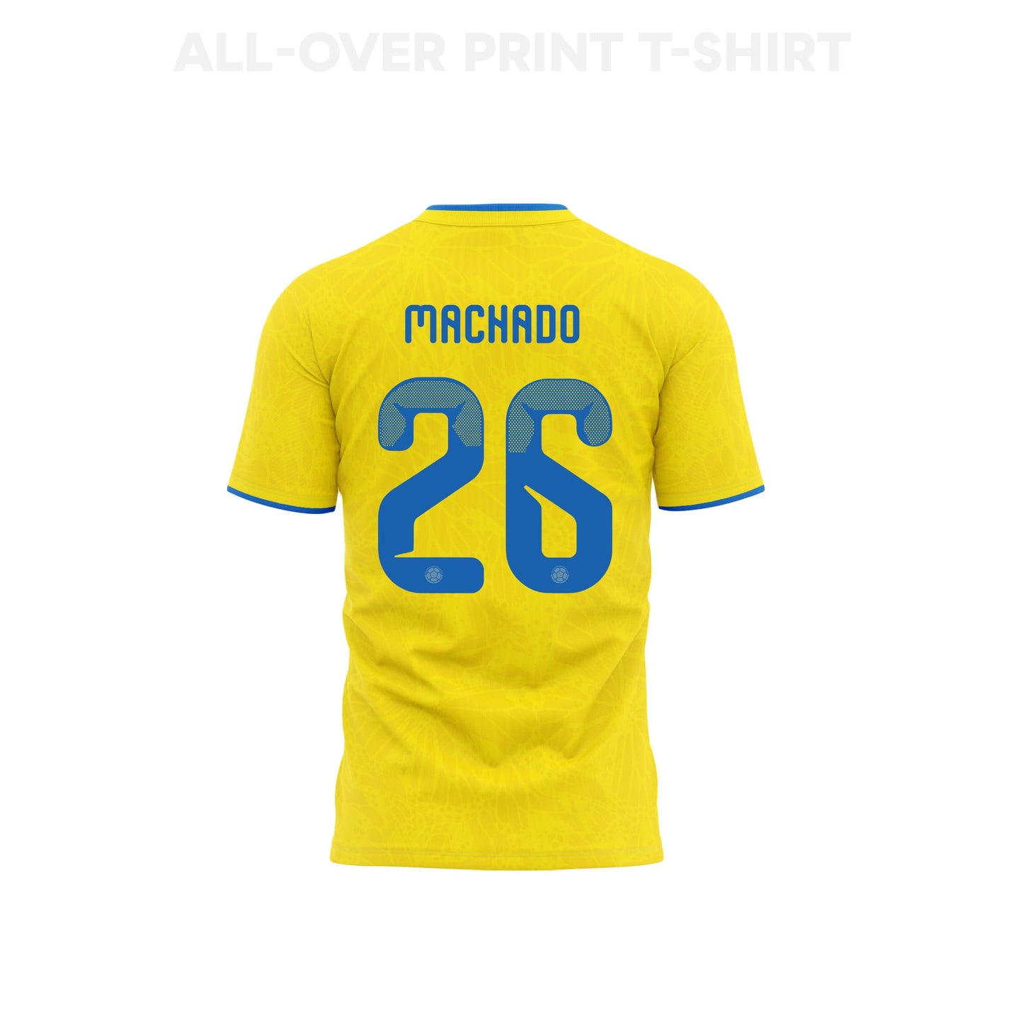 Deiver Machado 26 Youth Colombia 2026 Home 3D T-shirt Fully Printed – Yellow
