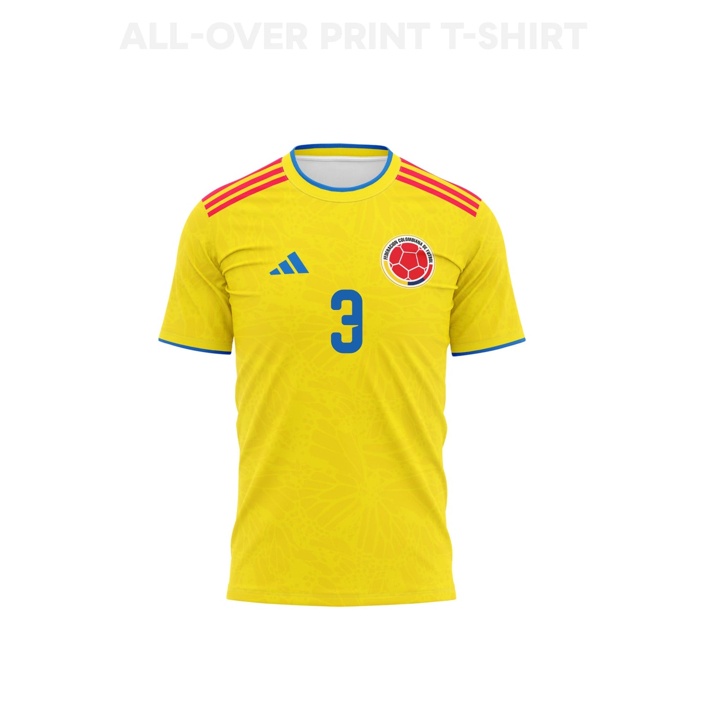 Jhon Lucumí 3 Youth Colombia 2026 Home 3D T-shirt Fully Printed – Yellow