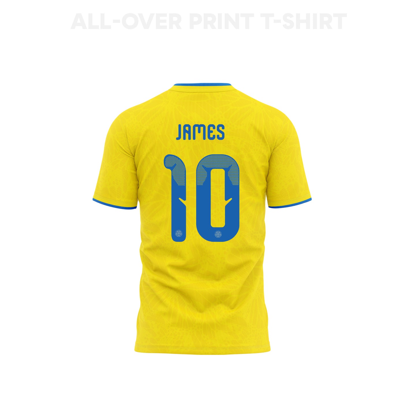 James Rodriguez 10 Youth Colombia 2026 Home 3D T-shirt Fully Printed – Yellow