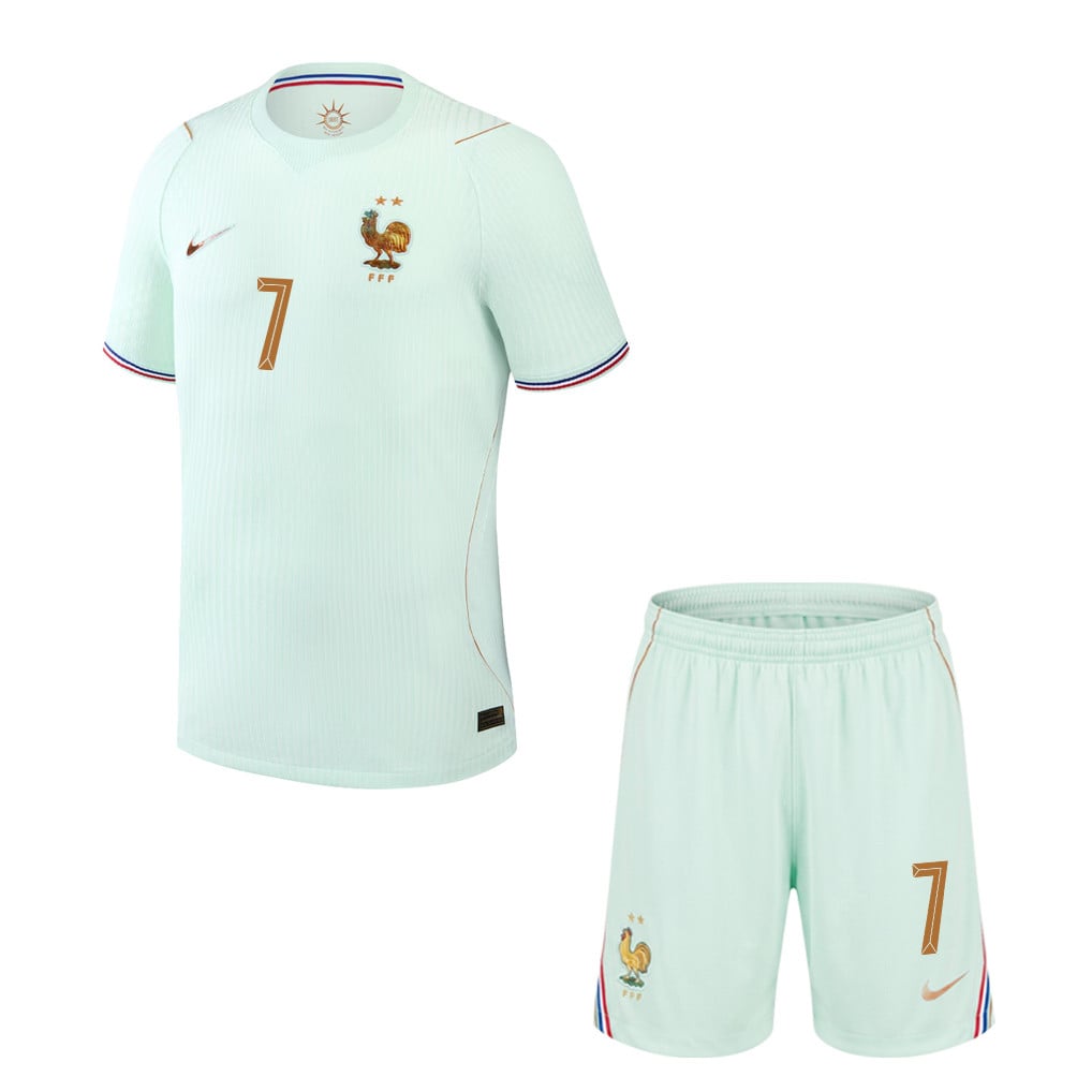 Antoine Griezmann 7 France 2026 Away Men Jersey & Shorts Set – Green