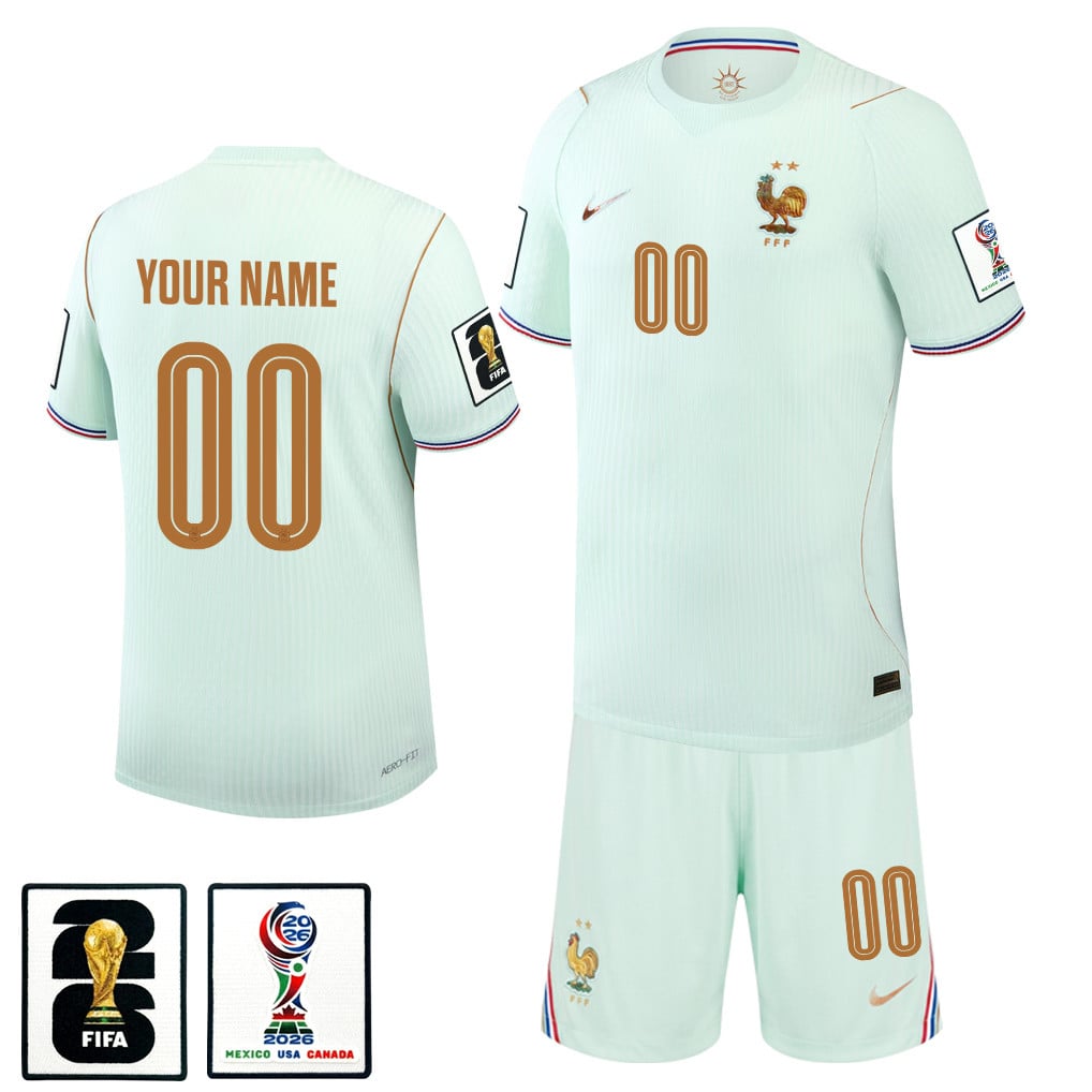 France 2026 Away Men Jersey & Shorts Set – Personalized - Green