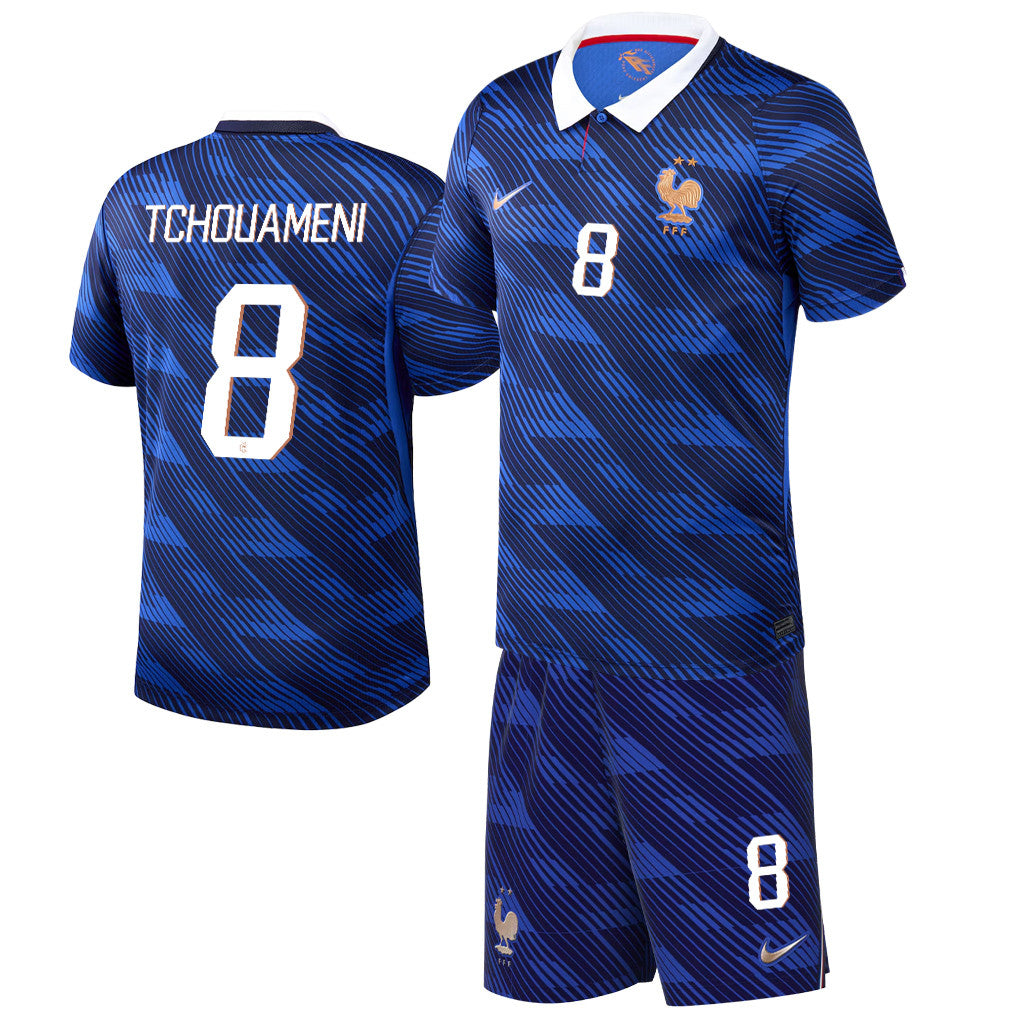 Aurélien Tchouaméni 8 France 2026 Home Men Jersey & Shorts Set – Blue