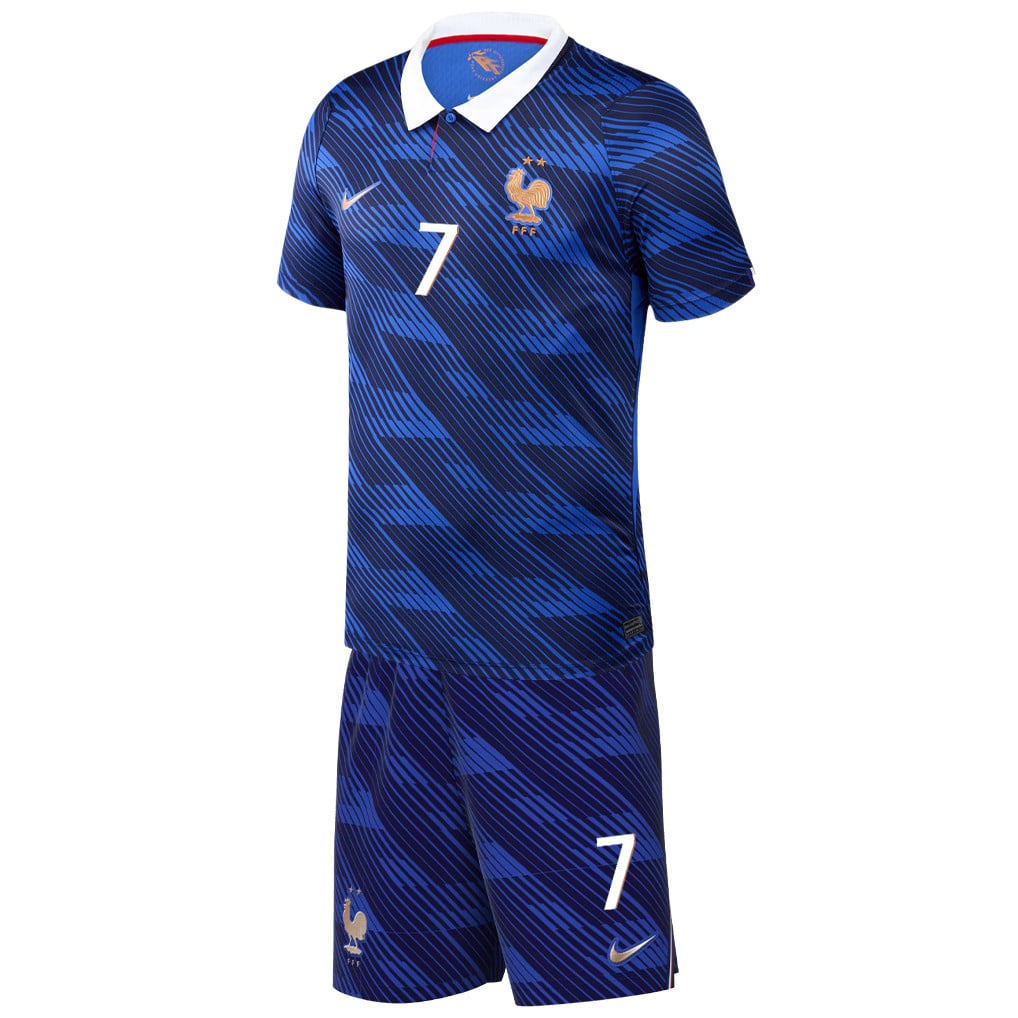 Antoine Griezmann 7 France 2026 Home Men Jersey & Shorts Set – Blue