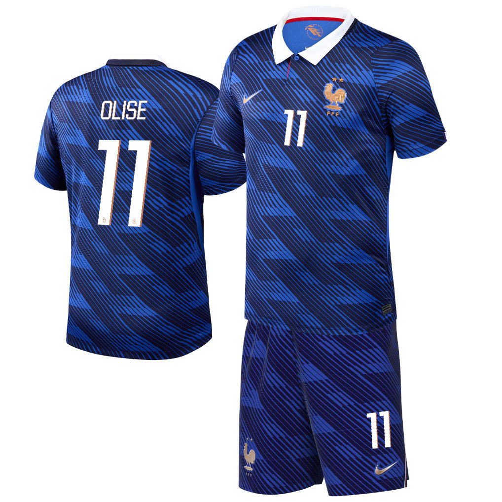 Michael Olise 11 France 2026 Home Men Jersey & Shorts Set – Blue