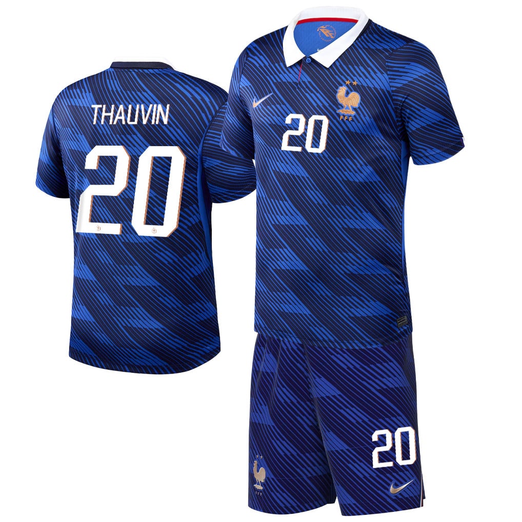 Florian Thauvin 20 France 2026 Home Men Jersey & Shorts Set – Blue