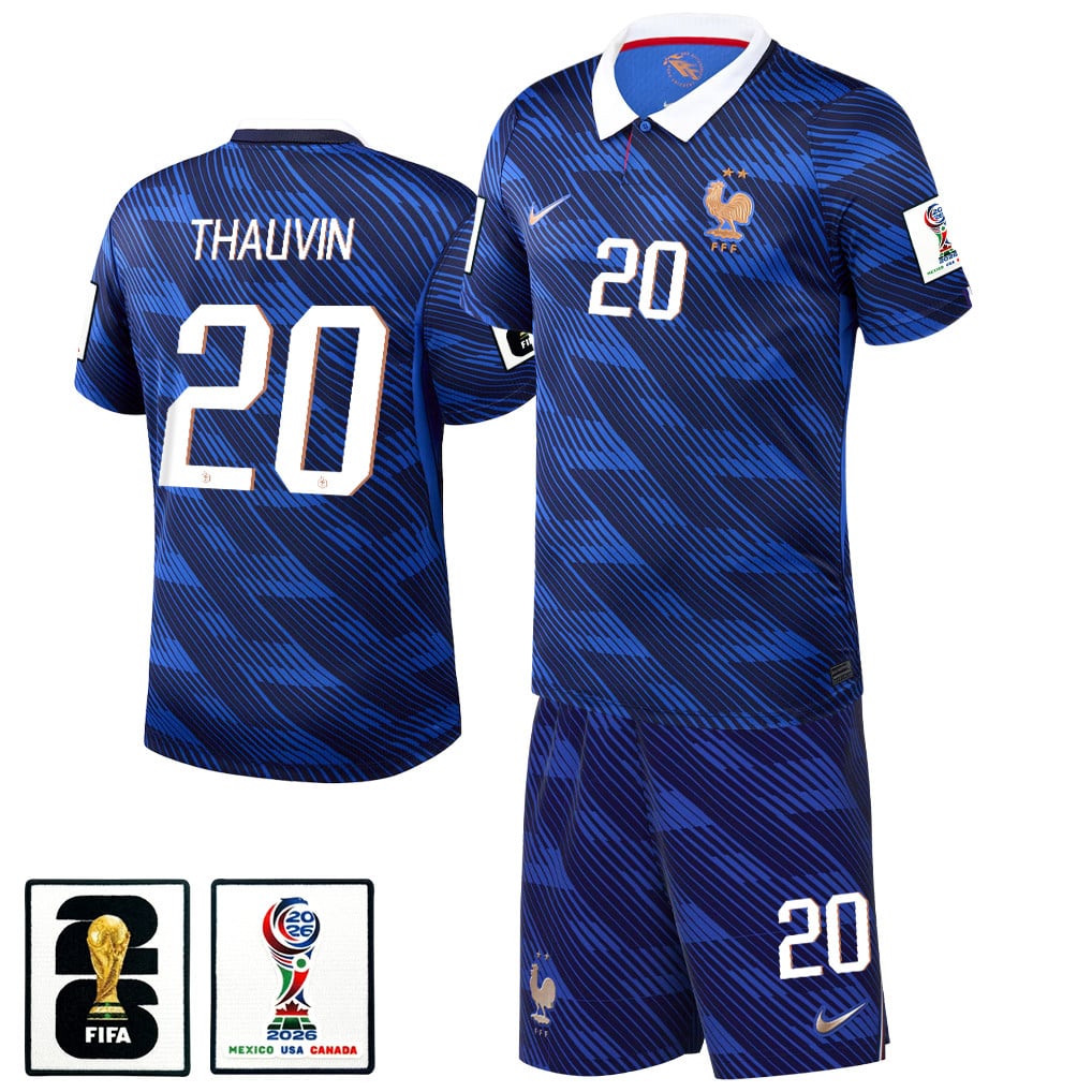 Florian Thauvin 20 France 2026 Home Men Jersey & Shorts Set – Blue
