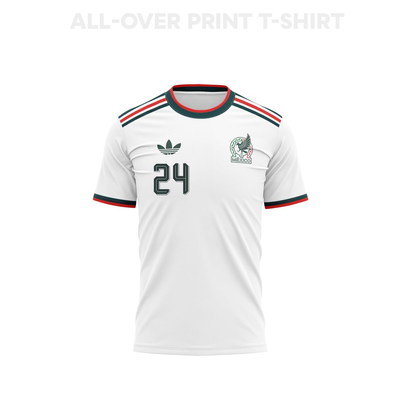 Brian Gutiérrez 24 Mexico 2026 Away 3D T-Shirt Fully Printed – Unisex, White