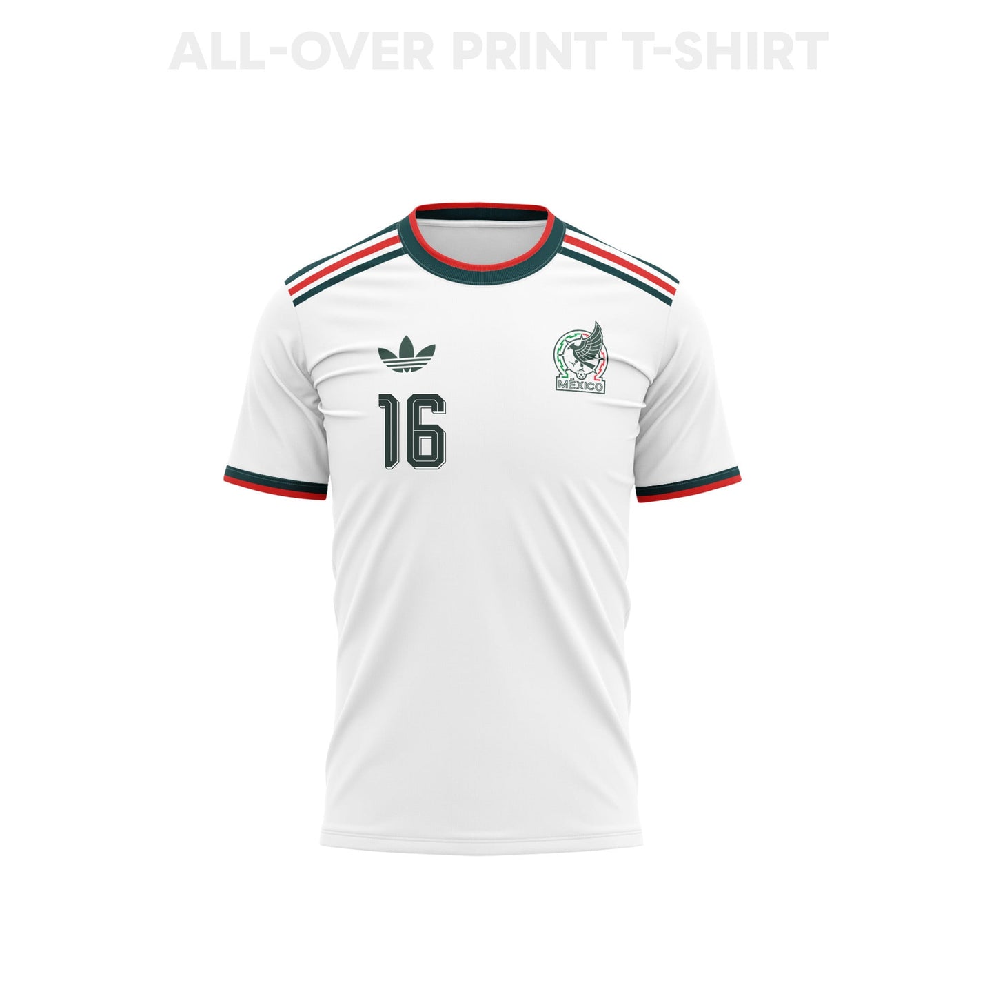 Julián Quiñones 16 Mexico 2026 Away 3D T-Shirt Fully Printed – Unisex, White