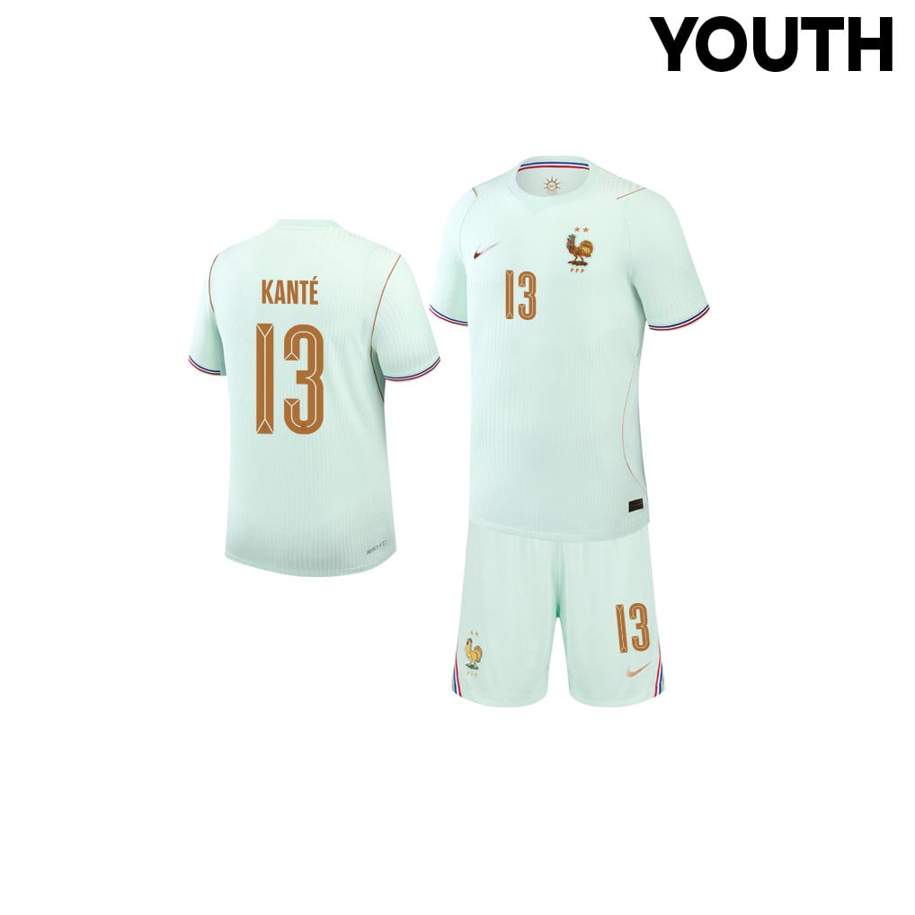N'Golo Kanté 13 France 2026 YOUTH Away Jersey & Shorts Set - Green