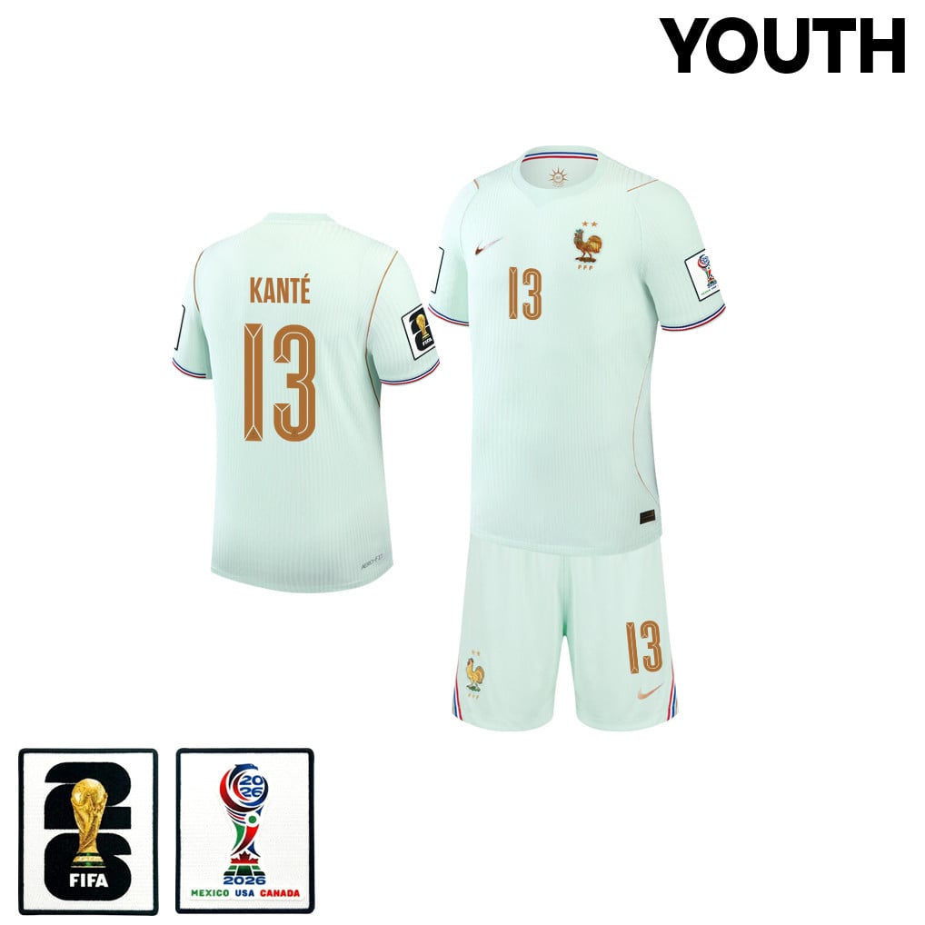 N'Golo Kanté 13 France 2026 YOUTH Away Jersey & Shorts Set - Green