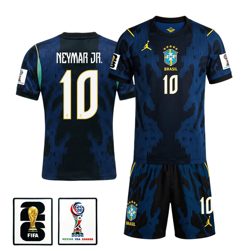 Neymar 10 Brazil 2026 Away Men Jersey & Shorts Set – Blue