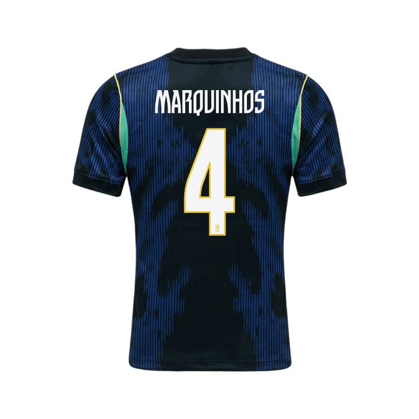 Marquinhos 4 Brazil 2026 Away Men Jersey & Shorts Set – Blue