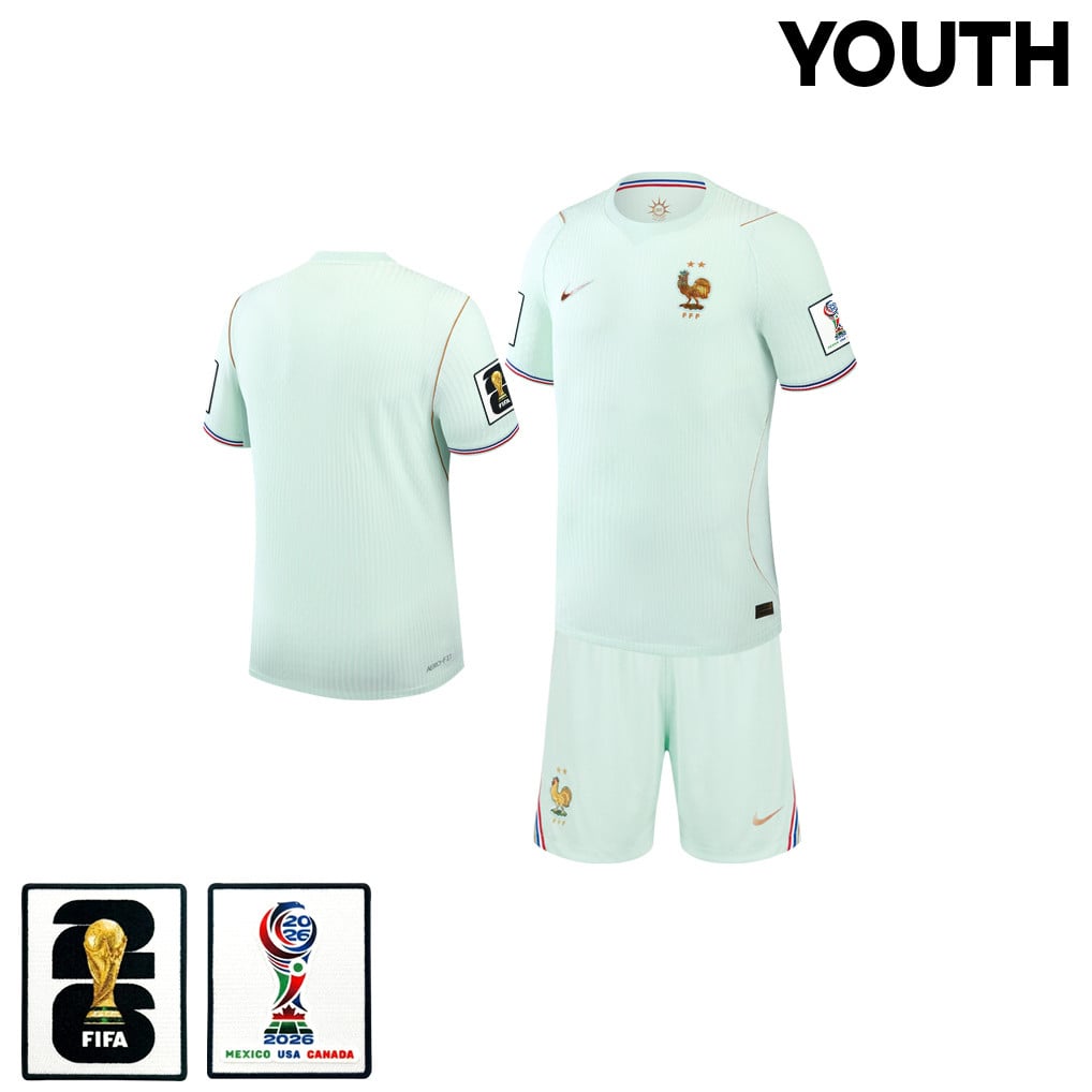France 2026 YOUTH Away Jersey & Shorts Set - Green