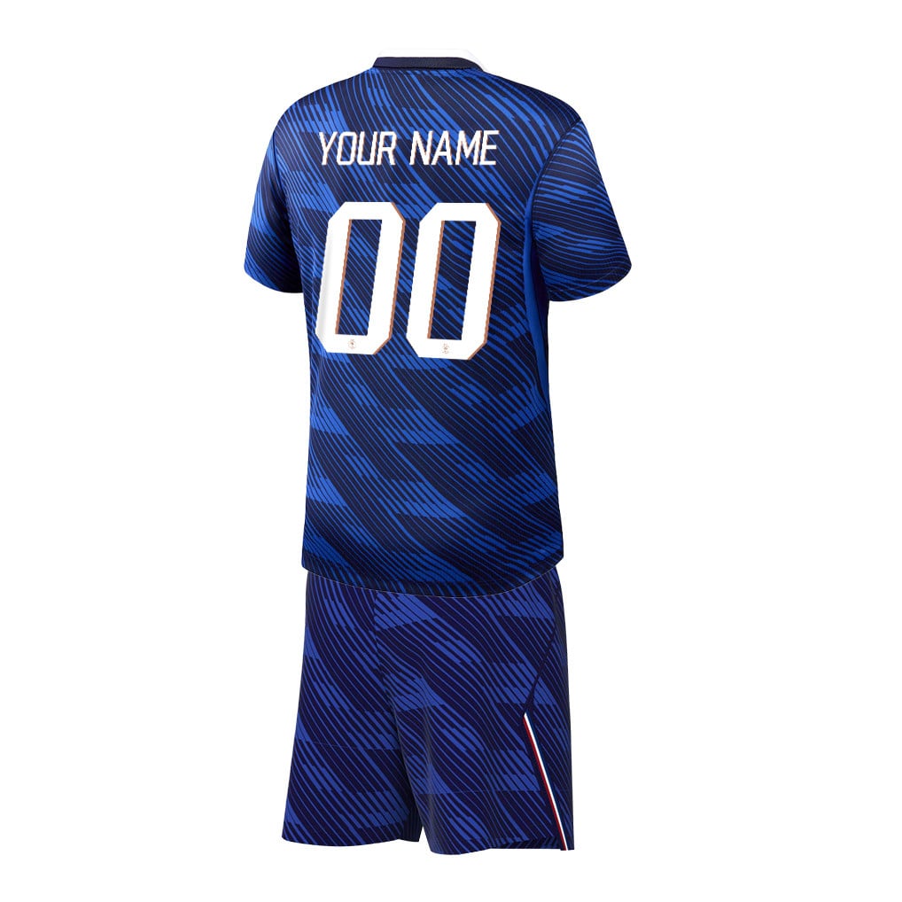 France 2026 YOUTH Home Jersey & Shorts Set - Personalized - Blue