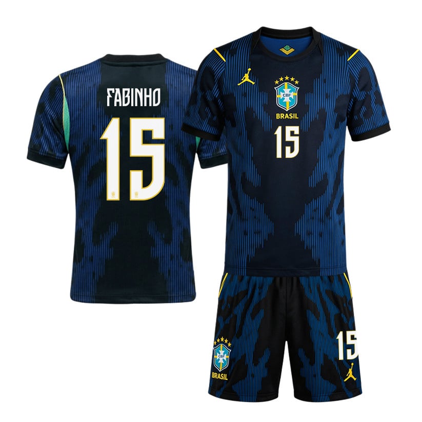 Fabinho 15 Brazil 2026 Away Men Jersey & Shorts Set – Blue
