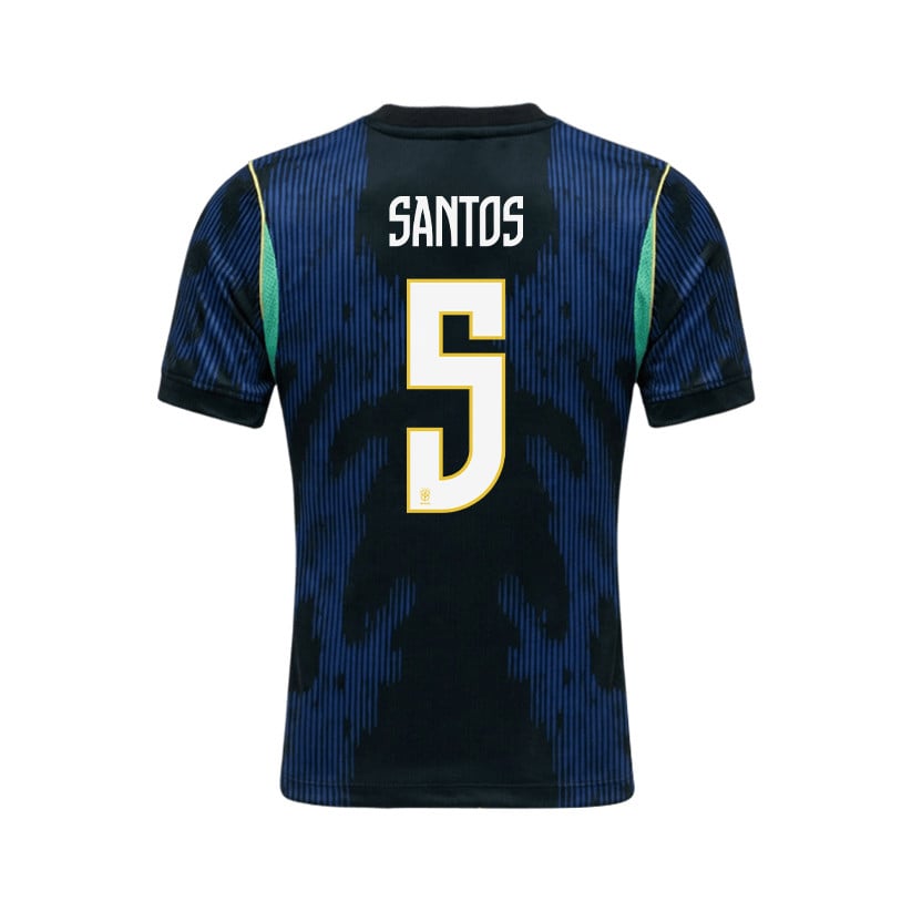 Andrey Santos 5 Brazil 2026 Away Men Jersey & Shorts Set – Blue