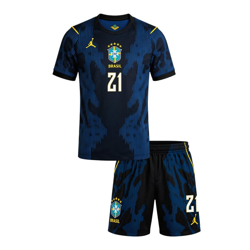Luiz Henrique 21 Brazil 2026 Away Men Jersey & Shorts Set – Blue